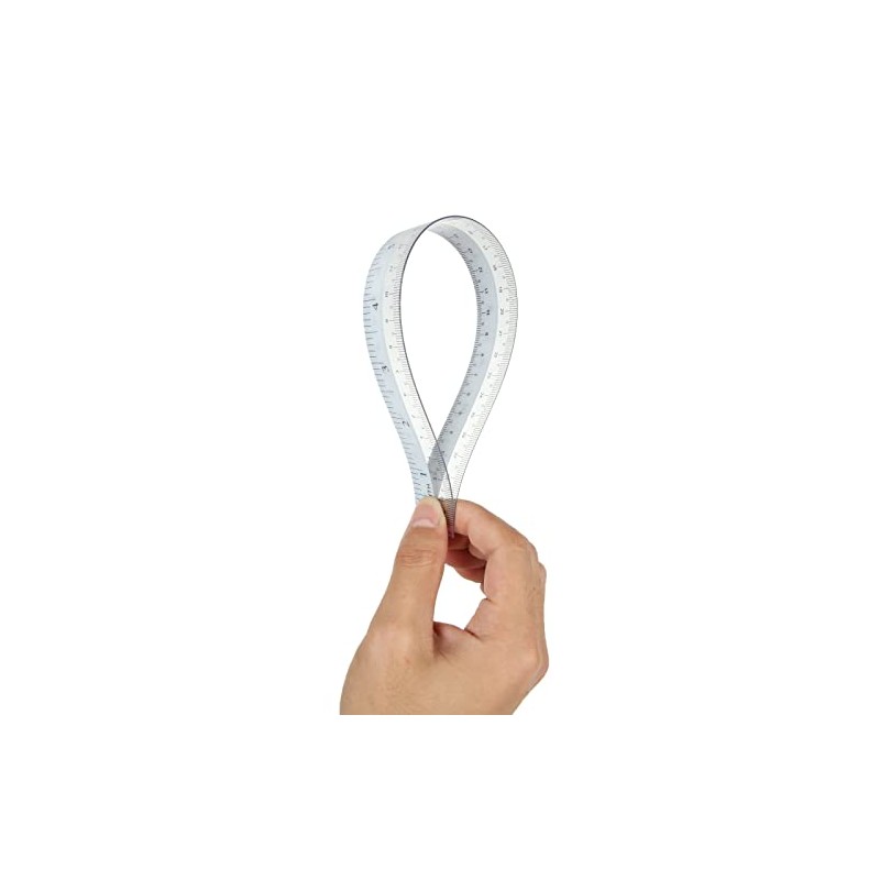 Regla de plástico transparente de 12 pulgadas, 36 unidades, transparente,