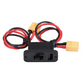 Dilwe RC Aircraft Switch with XT60 Plug, One On-Off LED - One Free Connection, On/Off Connection Cable, High Performance RC Aircraft Model for High Performance Power Supply