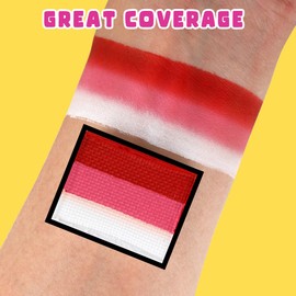 Bowitzki 10g Split Cake Face Paint Professional For Kids Adults One Stroke Split Cake Non Toxic Rainbow Flora Dolphin Unicorn Flame Body Paint Makeup (Rose)