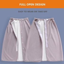 WEEOATAR Full Open Adult Diaper Skirt,Waterproof Incontinence Mattress,Reusable Uroclepsia Diaper,Incontinence Bed Pads Urinary Diaper with Snaps for Adults,Elderly,Children(Blue,XL)