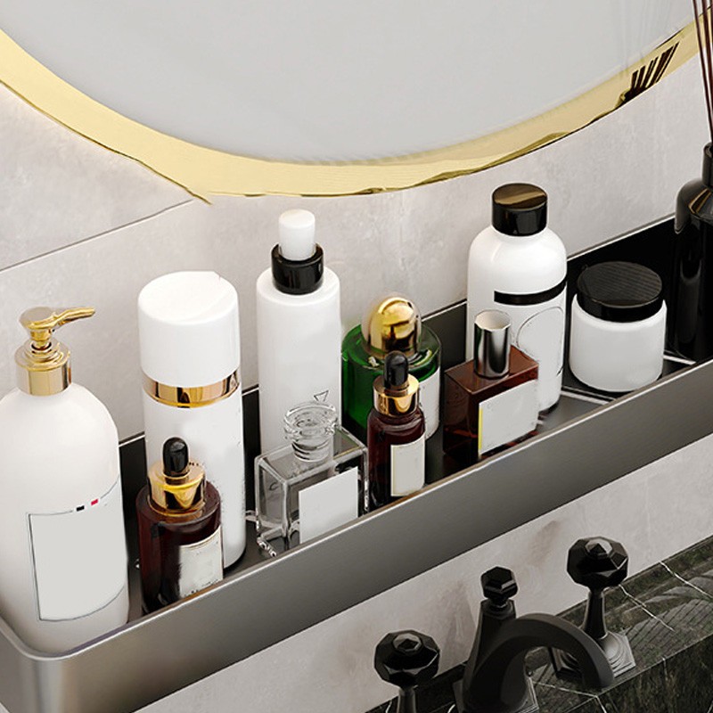 Wall Mounted Storage Shelves for Bathroom Space Aluminium Shower Storage