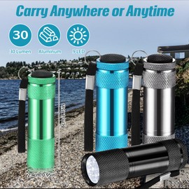 VIHOSE 20 Pcs Mini Flashlights Bulk, Bright Aluminum Handheld Flash Light with Lanyard Small LED Flashlights for Kids Night Reading Emergency Hurricane Camping Hiking, Batteries Not Included(Stylish)