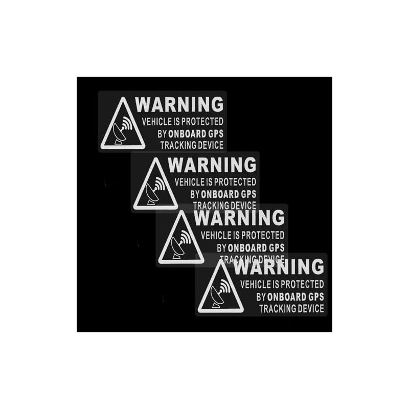Warning On Board GPS Tracking Device Vehicle Sign Sticker Protected