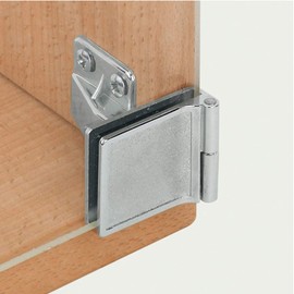 2Pcs Gedotec® Glass Door Hinge Furniture Hinge for Door Mounting without Glass Hole Opening Angle 170° | 2Colours | Made in Germany verchromt poliert