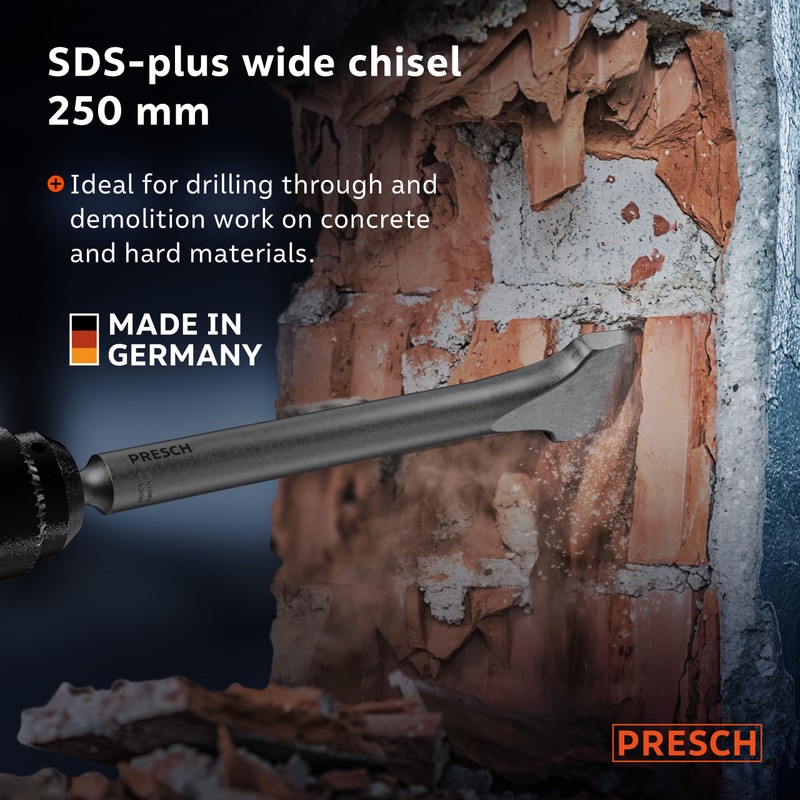 PRESCH SDS Plus Wide Chisel - Extremely Robust, Durable 40mm