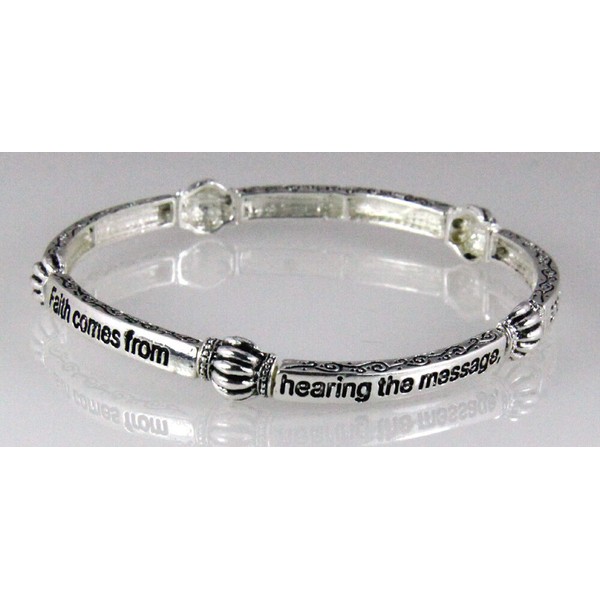 4031315 Romans 10:17 Stretch Bracelet Scripture Christian Faith Comes From