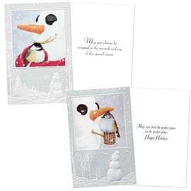 Pumpernickel Press Birds of a Feather – Deluxe Christmas Card Assortment, 20 Count