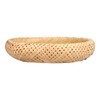 Round Bread Baskets Bamboo Hand Woven Fruits Vegetable Storage Basket