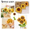 FINGERINSPIRE 2pcs Handmade Knitted Sunflower with Bouquet Package Bag Artificial