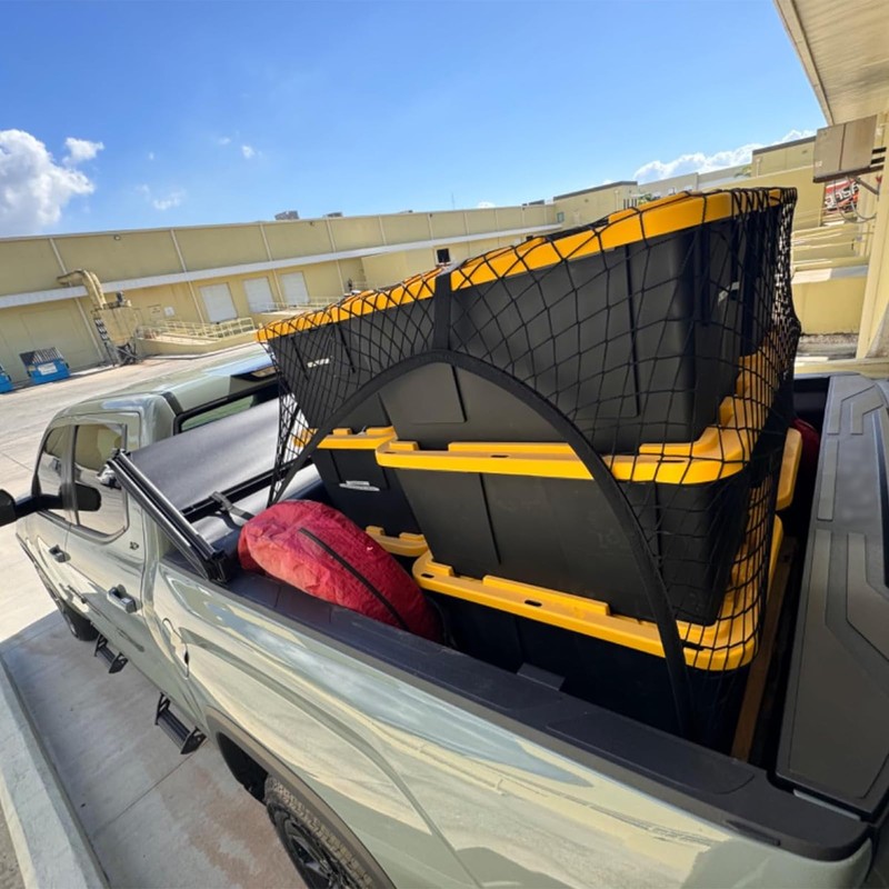 Powerful Cargo Net for Pickup Truck Bed Highly Elastic Mesh