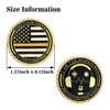 10Pcs Thin Gold Line Challenge Coins Bulk Pack Emergency Dispatchers
