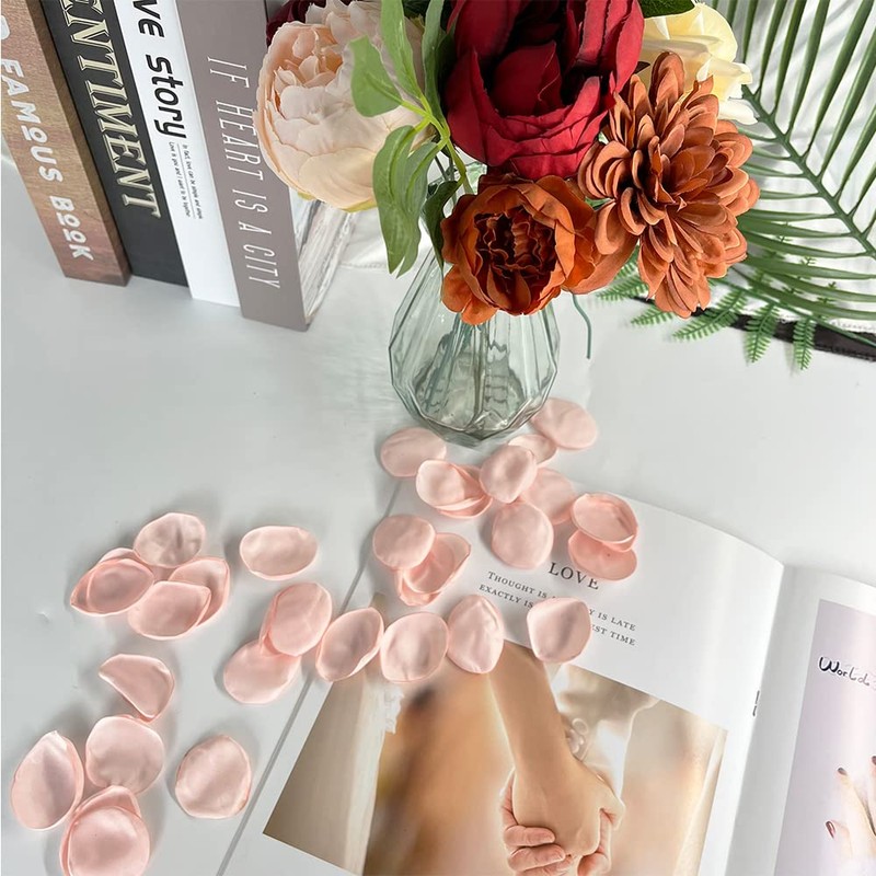 MIUINCY 200PCS Rose Petals, Pink Flower Girl Scatter Petals for