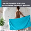 Lashuma Terry Towelling Men's Bath Towel Blue - Aquamarine, Linz