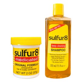 Sulfur 8 Anti-Dandruff Hair & Scalp Care Shampoo 7.5 oz & Conditioner 2 oz