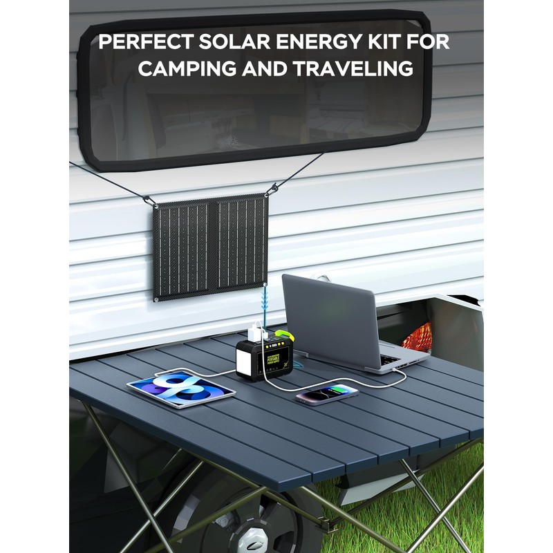 MARBERO 88.8Wh Solar Generator with 21W Solar Panel Included Portable