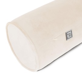 Sherry Kline Velvet Bolster Pillow, Decorative Throw Pillow, (Set of 2), Natural