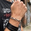 LCTrusttmor Gahna Stainless Steel Bracelets for Men, Silver Link Chain