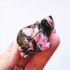 Manekieko Manekieko Natrlicher Rhodonit Schildkr?te Nkristalle Und Heilsteine, 35mm Handgeschnitzte Tierskulptur Zum Sammeln Fengshui Heilkristall