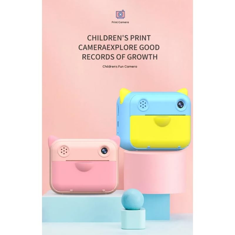 Blue Instant Print Camera for Kids Camera for Photos and