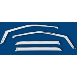 Putco Chrome Trim Window Visors Fits Ford F250 F350 2023-2024 Super Cab EXTENDED 4pcs.