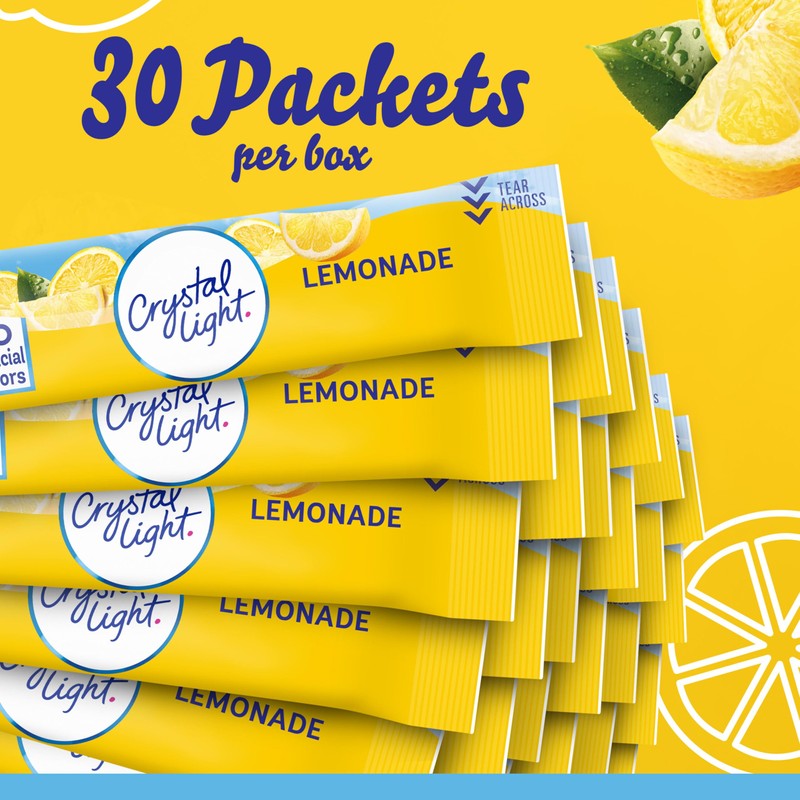 Crystal Light Lemonade Naturally Flavored with other natural flavor Powdered
