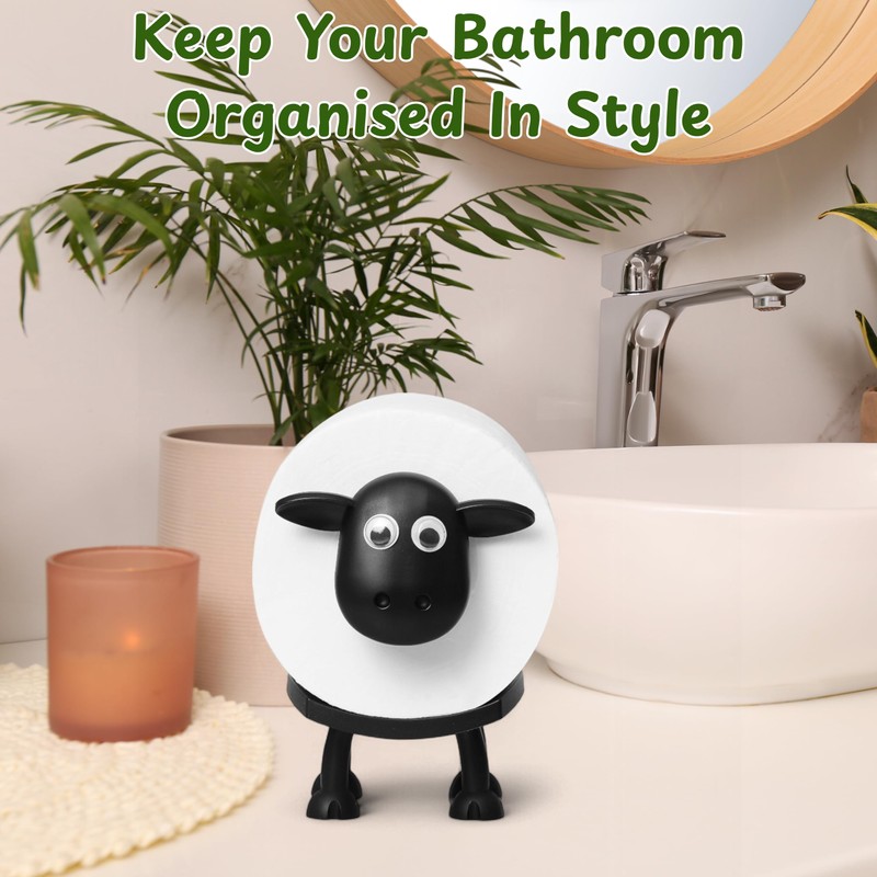 Sheep Toilet Paper Holder for Bathroom Decor, Sheeps Toilet Roll