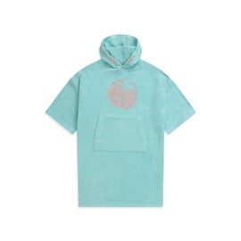 Animal Gill Kids Cotton Towelling Poncho - Quick Dry Absorbent Poncho Towel, Childrens Changing Robe - Spring Summer Beach, Travel, Pool & Swimming Turquoise S - M