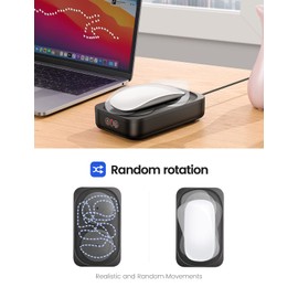 EAXBUX Undetectable Mouse Jiggler,Mouse Mover Jigger Device with LED Screen,Interval Time Adjustable,for Working from Home,Thinking/Taking Notes when Working,Keeps PC Live to lmprove Office Efficiency