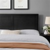 Pemberly Row Full Modern Rubberwood and MDF Headboard in Black