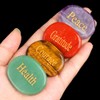 Mix 6PCS Thumb Worry Stones, Engraved Inspirational Stones, 6 Different