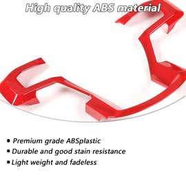 Linskip for F-150 ABS Carbon Fiber Steering Wheel Cover Trim for 2015 2016 2017 2018 2019 2020 Ford F150, for 2017 2018 2019 2020 F250 F350 Super Duty(Red)