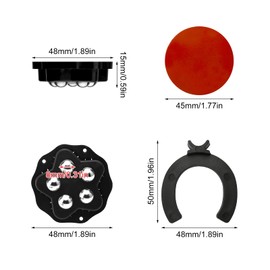 UOCAI 12 Stück Möbelrollen Klein für Möbel mit 5 Stahlkugeln und 12 Dämpfungspad, 360 Moving Wheels Selbstklebende Rollen für Möbel Mini Kugelrollen Schwerlast Kleine Möbelrollen Flach