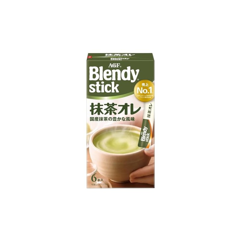 Ajinomoto AGF Blendy Stick Japanese Matcha Au Lait 6 Sachets