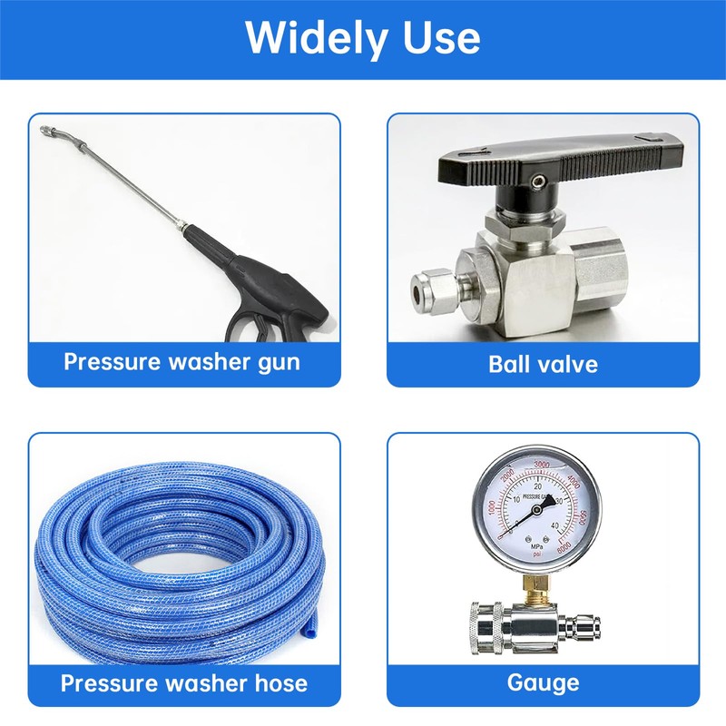 4 pcs 3/8 inch NPT Pressure Washer Adapter Set for