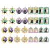 DICOSMETIC 32Pcs 8 Styles Cat Pattern Charms Alloy Tarot Card