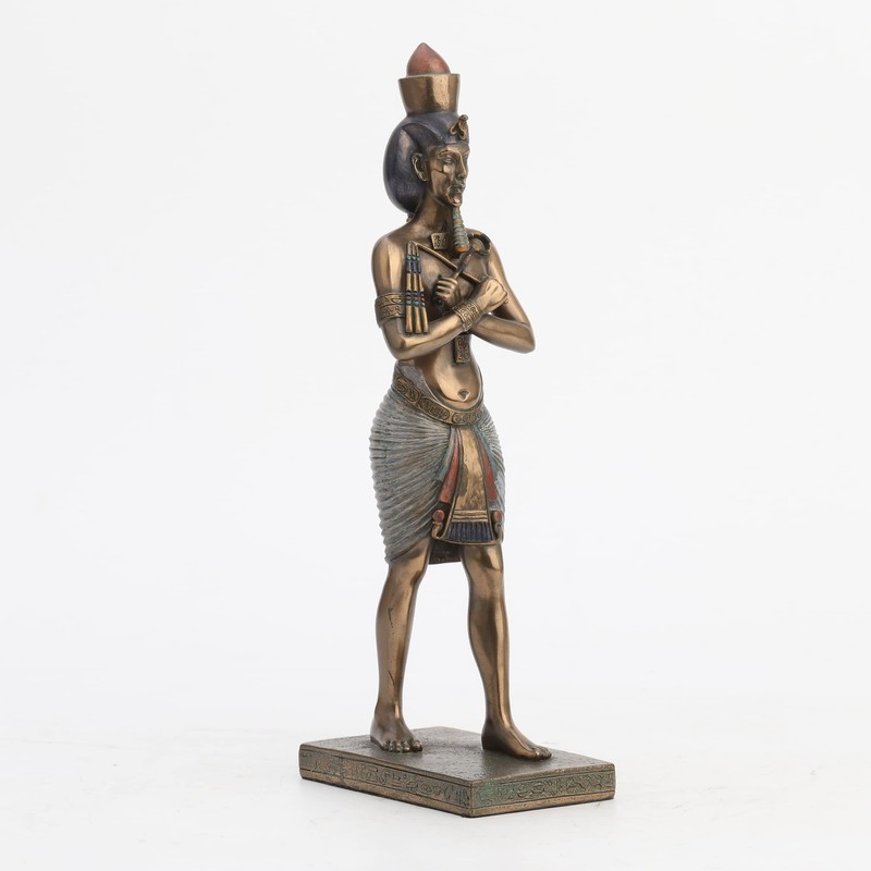 Veronese Design 9 1/4 Egyptian Pharaoh Amenhotep Cold Cast Bronze