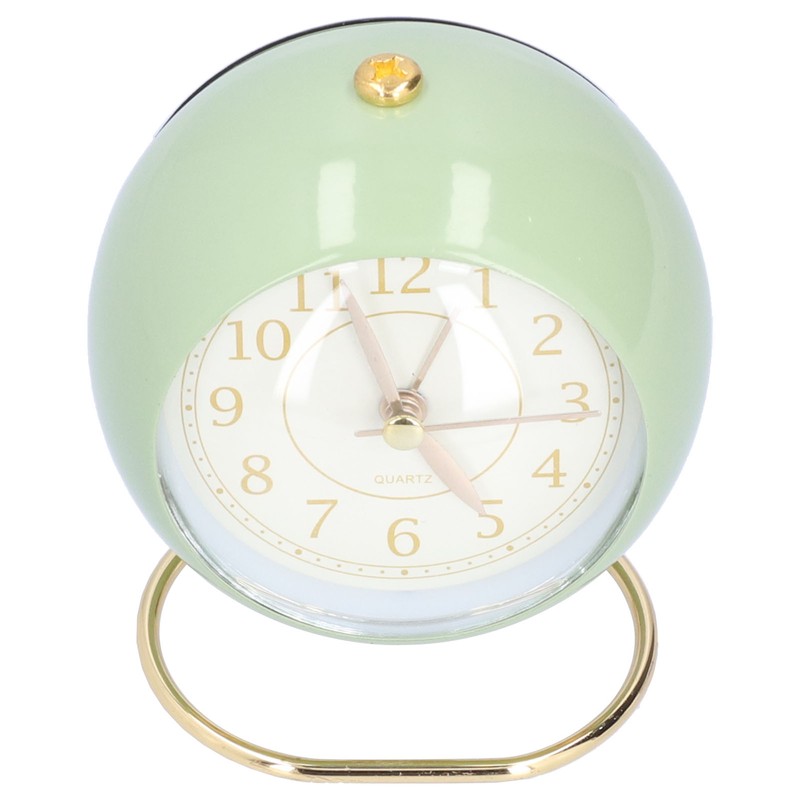Alarm Clock Silent Non Ticking Metal Paint Power Saving Eye