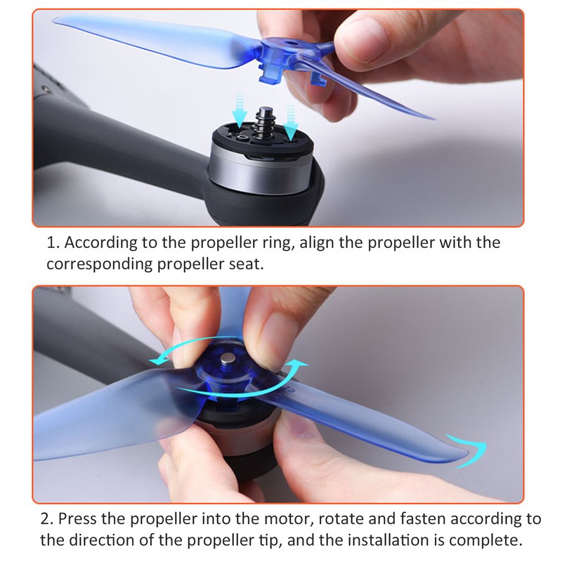 2 Pair FPV Combo Quick Release Propellers Quadcopter Paddle Blades