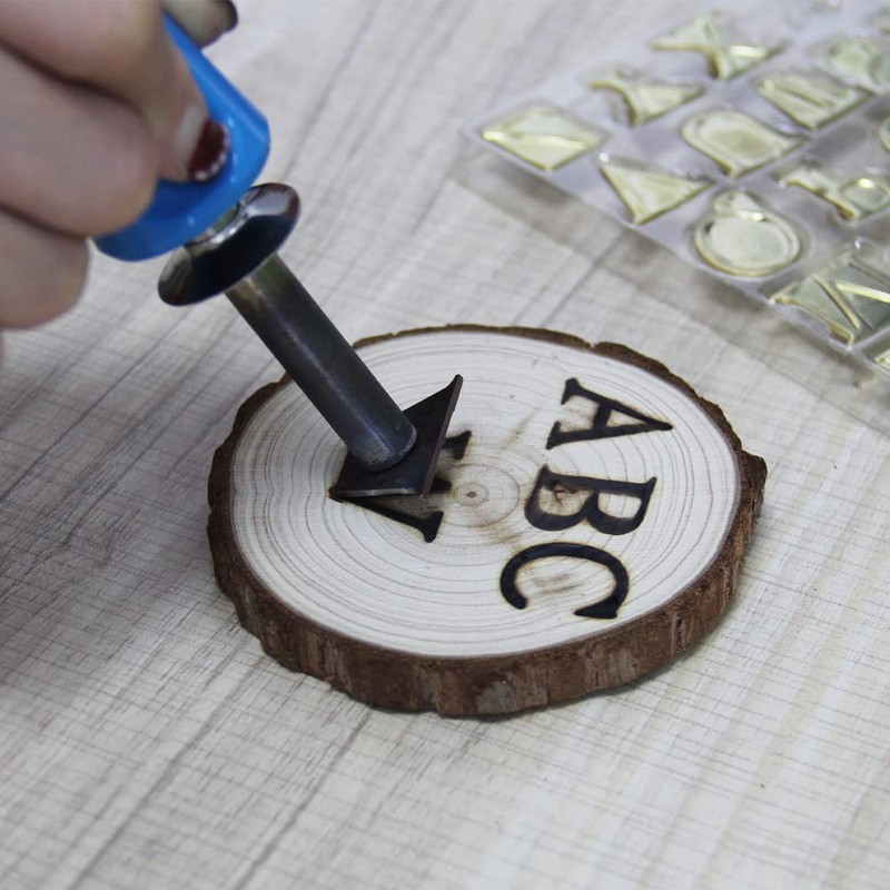 FrogBro Pack of 26 Wood Burning Pyrograph Soldering Tip Stamps,