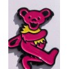 Grateful Pink Marching Jerry Bear Garcia Weir 60's HAT PIN