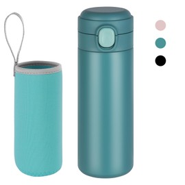 flintronic Travel Mugs, Leakproof, BPA-Free Stainless Steel Coffee Cup, 450ml Insulated Water Cup, 304 Stainless Steel Vacuum Drink Flasks - for Hot & Cold Drinks When- & Wherever You Want