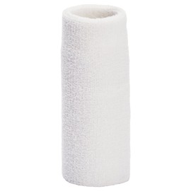 Unique Sports Wrist Towel - 6 inch long thick wristband, White