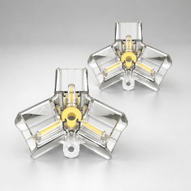 Hexagon Garage Lights Y Connectors 2 Pack, Exclusively Compatible Brand Hexagon LED Lights (2pcs 120°Y Connector)