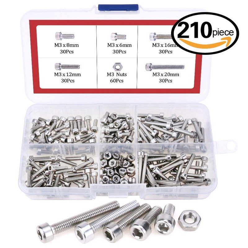 Hilitchi 420pcs M2 M3 Stainless Steel Hex Socket Head Cap