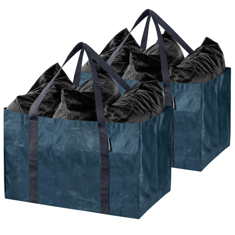 CleverMade 2 Pack Storage Basket, Frakta Shopping Bag, Heavy Duty