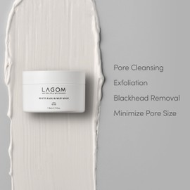 LAGOM White Kaolin Mud Mask for Blackhead Care, Purifying Pore, Dermatologically Tested, for Makeup Boosting 3.3 fl oz