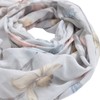 Elegant Viscose Artistic Floral Print Fashion Scarf Wrap, Grey