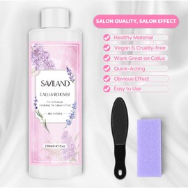 SAVILAND Cuticle Remover: 8.45fl Oz Feet Dead Skin Removal for Feet Pedicure Kit Salon at Home