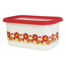 Fuji Hollow Deep Square Container Storage Container Memories Sunflower Pattern, S Size