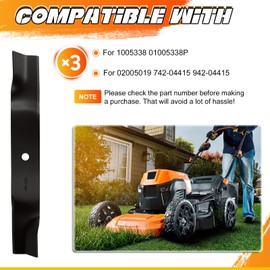 ILONPA 60 inch Mower Blade for 60" Cub Cadet 01005338 01005338P 02005019 742-04415 942-04415 DS60 M60-CT M60-KH M60-KHEFI M60-KW M60-KW LC, Black